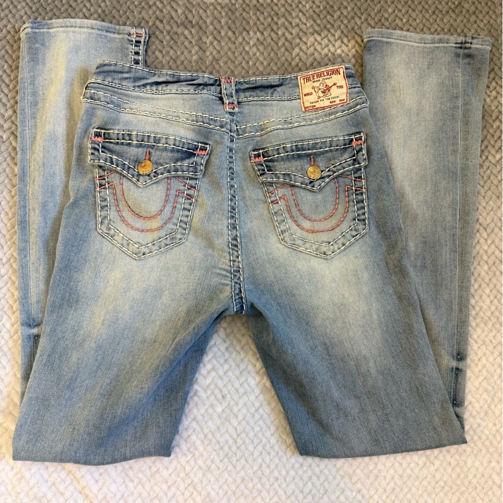 True Religion Light Blue Straight Leg Jeans